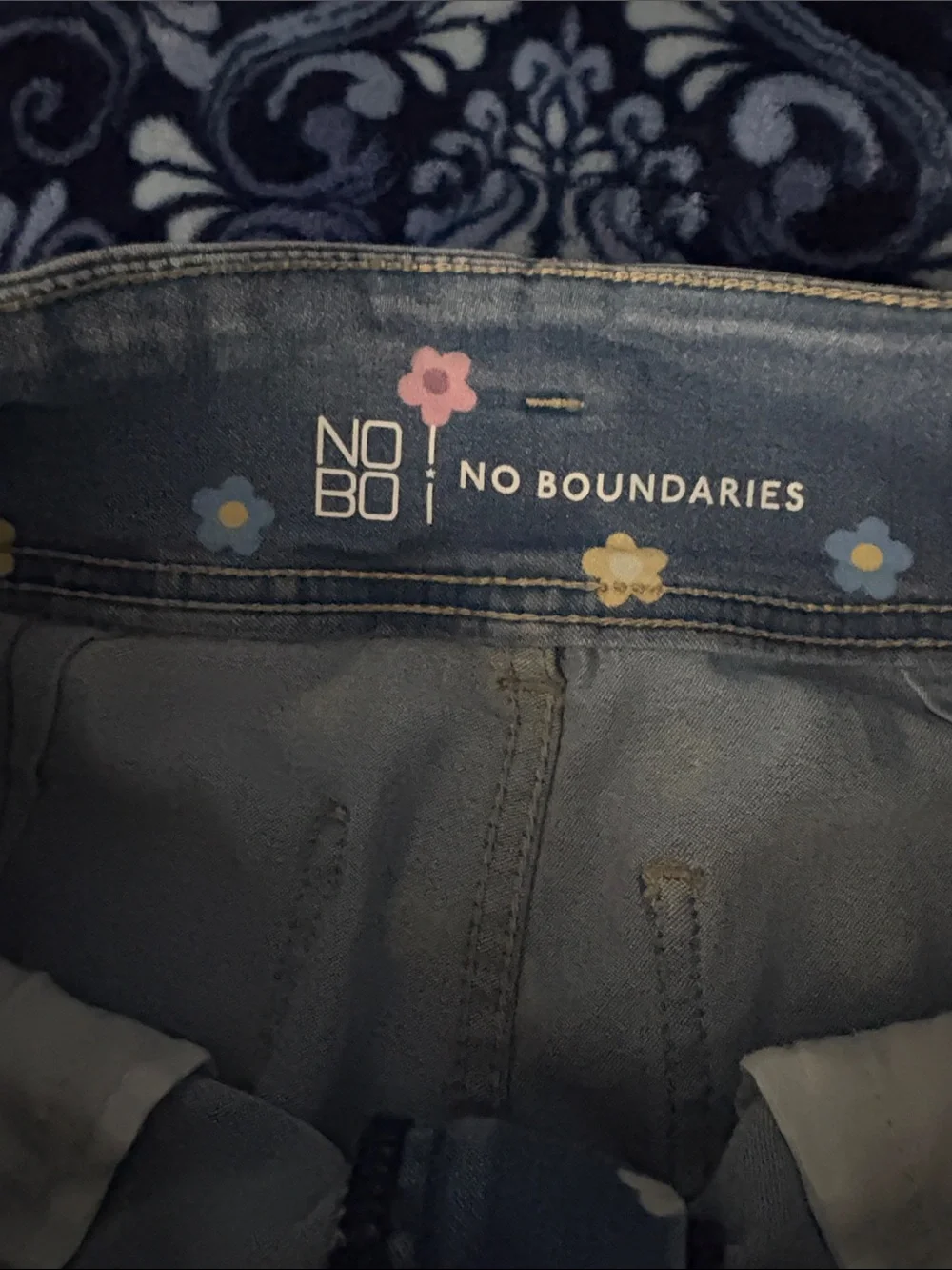 Girls' Floral Denim Jeans and Gray Leggings Set No Boundaries